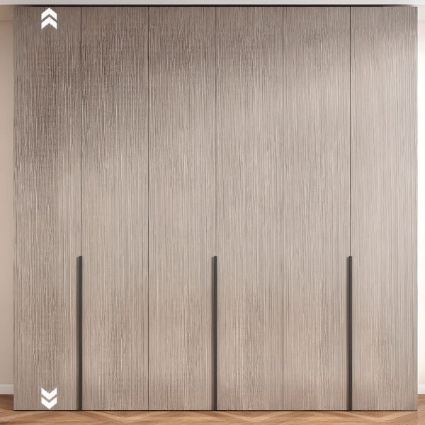 "Light Gray Lumber Children's Wardrobe with Shelf, Clothing Rod, and Door"