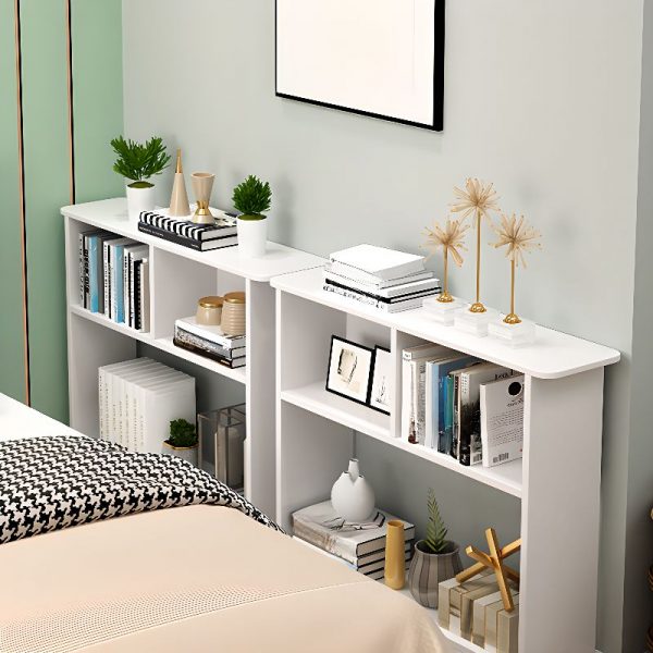 "Simplistic Standard Children's Bookshelf with 2 Shelves, Versatile Orientation, Closed Back, Reclaimed Wood, Detached Installation, Double-sided"