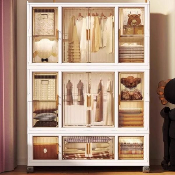 "Elegant White Children's Wardrobe with Synthetic Material, Shelf, Clothing Rod, and Door"
