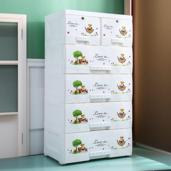 "Cartoon/Other Theme Children's Wardrobe with Synthetic Material and Drawer"